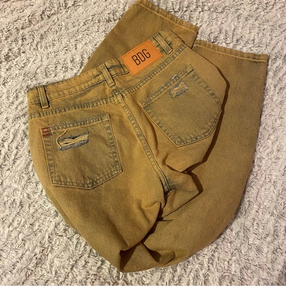 BDG Yellow/Brown Distressed Jeans - Picture 3 of 15